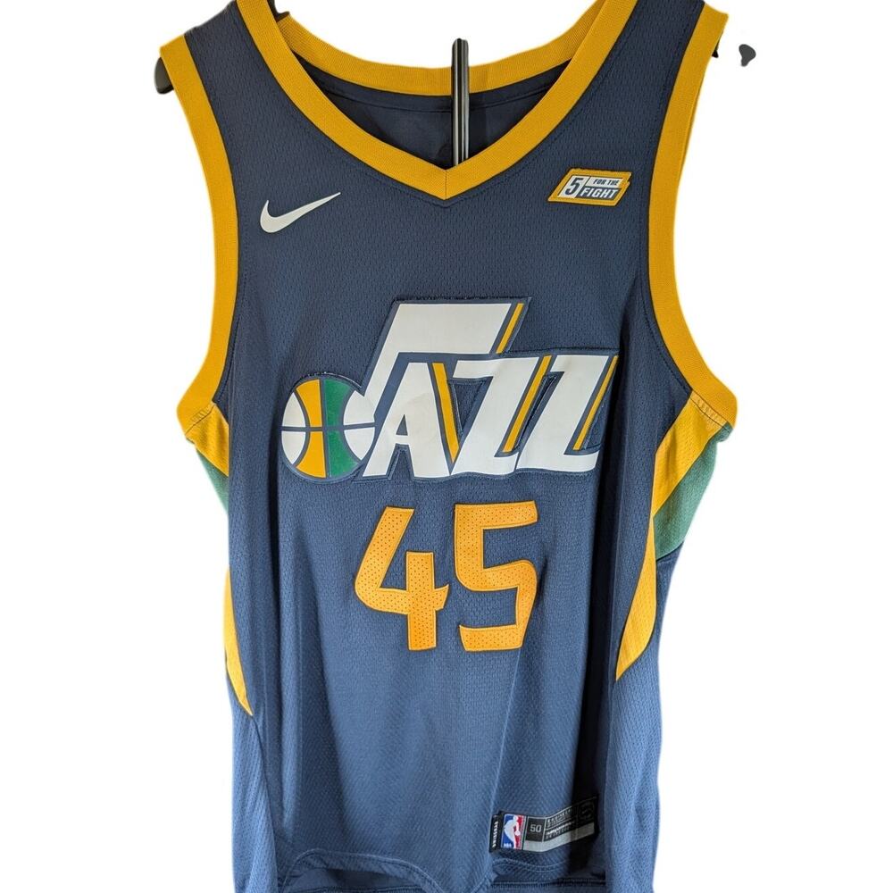 Nike Utah Jazz Donovan Mitchell #45 Swingman Jersey Size 50 5 For The Fight NBA